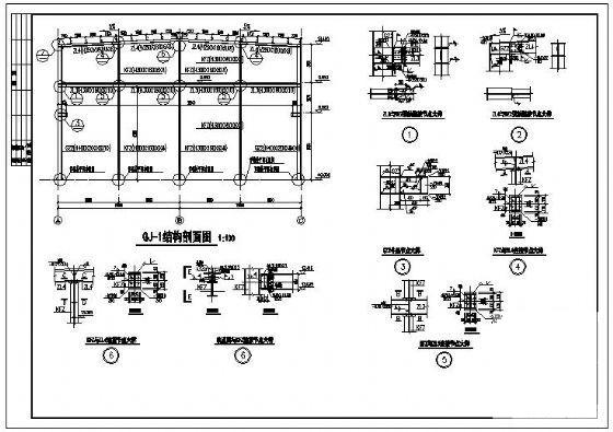 生产基地钢结构厂房设计CAD施工图纸 - 3