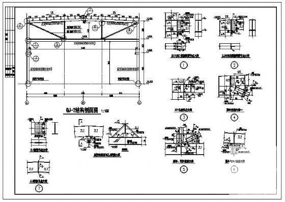 生产基地钢结构厂房设计CAD施工图纸 - 4