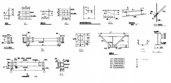 40m钢结构厂房结构设计方案图纸(基础详图) - 1