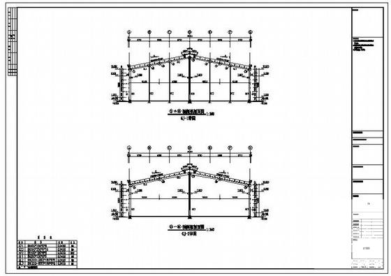 门式刚架厂房结构设计方案CAD图纸 - 1
