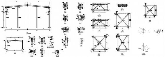 21米带吊车厂房结构设计方案CAD图纸 - 1
