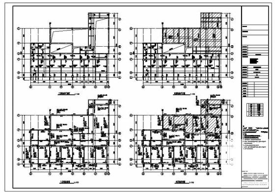 6层框架试验办公楼结构设计方案CAD图纸 - 1