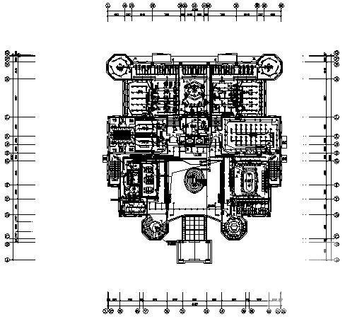 高档小区4层综合楼电气设计CAD施工图纸 - 2