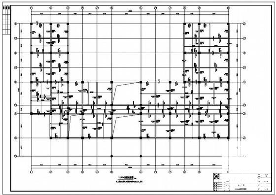 3层框架办公楼结构CAD施工图纸(平面布置图) - 3