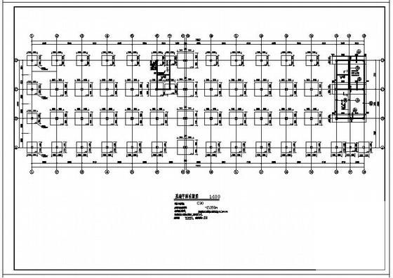 3层厂区框架办公楼结构CAD施工图纸（独立基础） - 1