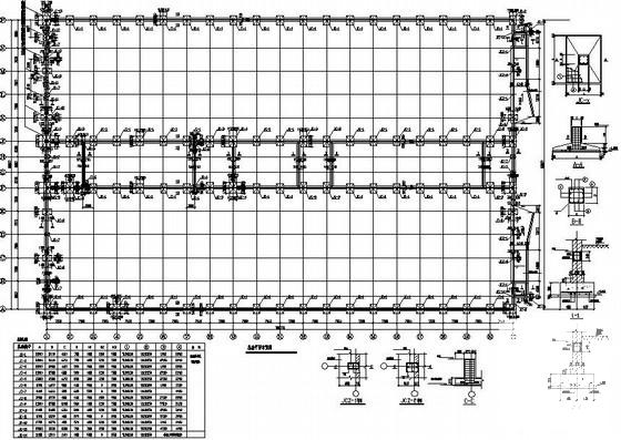 39米跨厂房结构设计方案CAD图纸(平面布置图) - 1