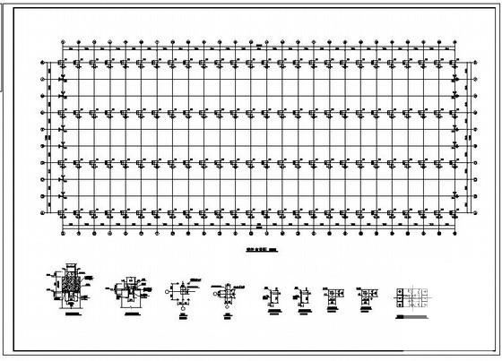 带吊车门式刚架厂房结构设计方案CAD图纸 - 1