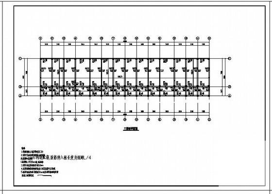 两层框架办公楼建筑施工CAD图纸（6度抗震）(基础平面图) - 3