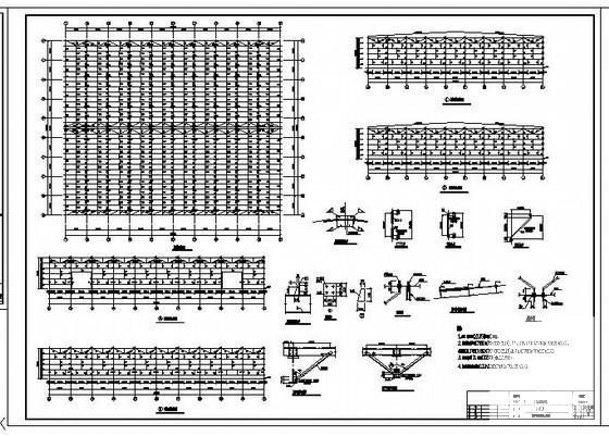 门式刚架厂房结构设计方案CAD图纸 - 3
