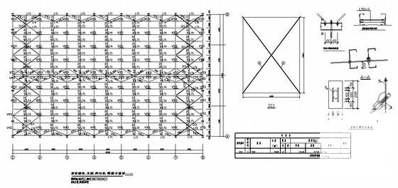 27米钢结构厂房结构设计方案图纸(平面布置图) - 1