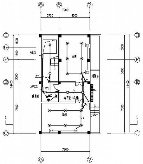 小区内3层幼儿园电气设计CAD施工图纸 - 3