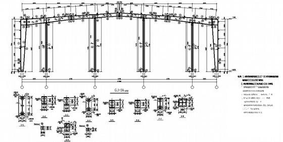 27米跨钢结构厂房结构设计图纸(平面布置图) - 4