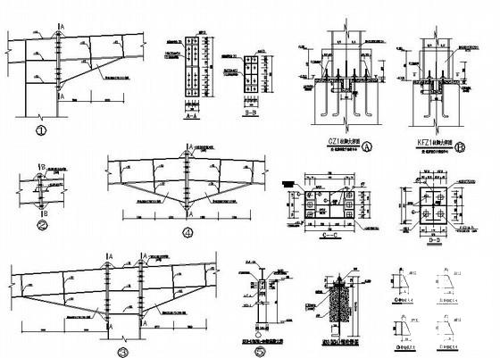 72m带吊车钢结构厂房结构设计图纸(平面布置图) - 4