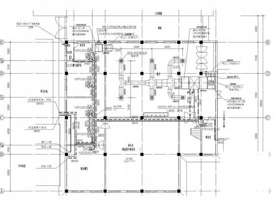 3层行政商业办公楼空调系统设计CAD施工图纸（给排水设计消防设计） - 1
