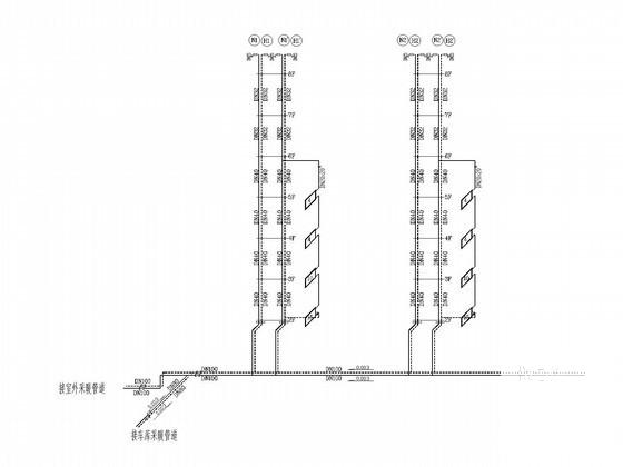 8层住宅楼采暖系统设计CAD施工图纸（给排水设计） - 3