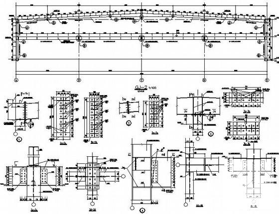 多层抽柱工业钢结构厂房结构设计图纸(平面布置图) - 4