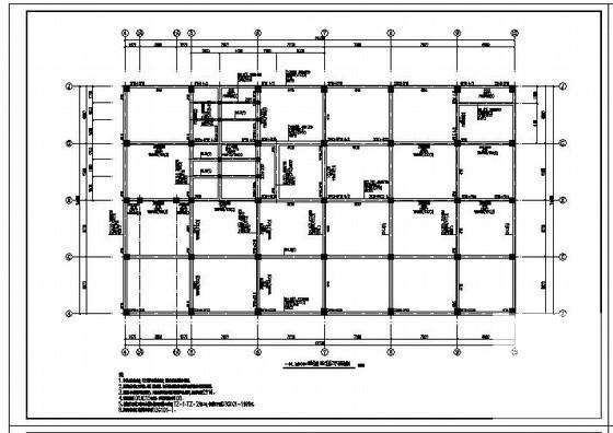 多层门式刚架带吊车厂房结构设计图纸(平面布置图) - 1