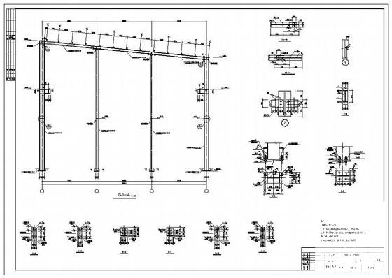 18米轻钢混凝土混合结构厂房结构设计图纸(基础平面图) - 2