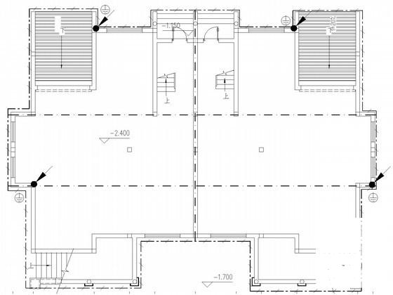 高层住宅楼电气和给排水CAD施工图纸（人防） - 3