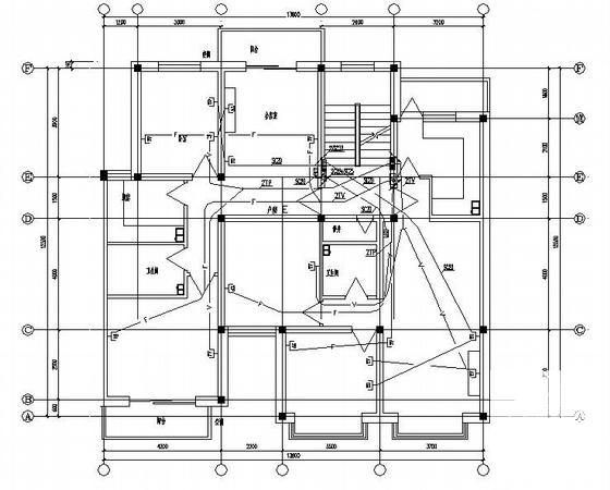 6层砖混结构住宅楼电气设计CAD施工图纸(防雷接地系统) - 2