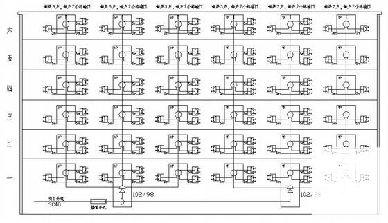 6层砖混结构住宅楼电气设计CAD施工图纸(防雷接地系统) - 4