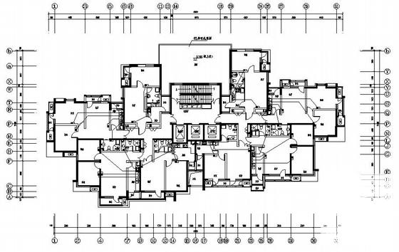 32层框剪结构住宅楼电气CAD施工图纸 - 2
