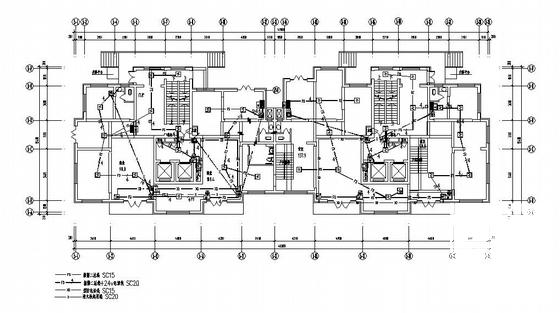 30层住宅楼小区电气设计CAD施工图纸(消防报警及联动) - 3