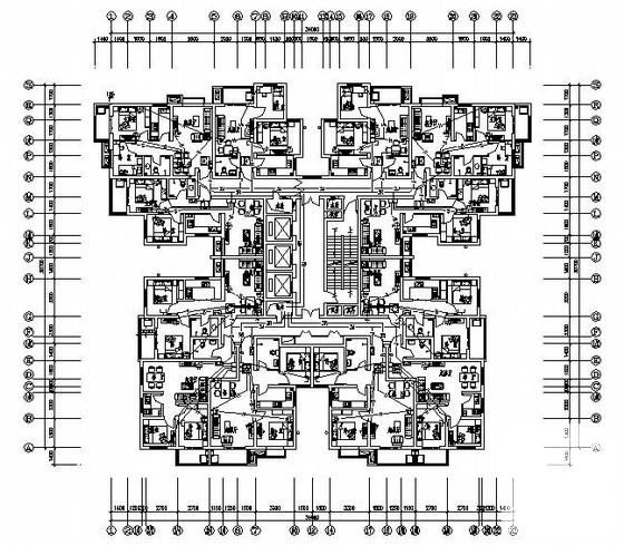 30层住宅楼电气CAD施工图纸(火灾自动报警系统) - 2