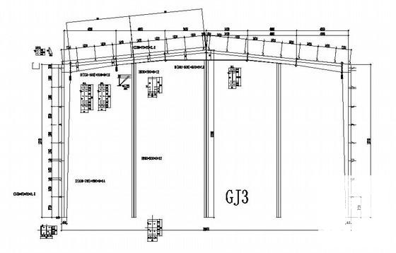 带托架24米跨厂房结构设计方案CAD图纸 - 2