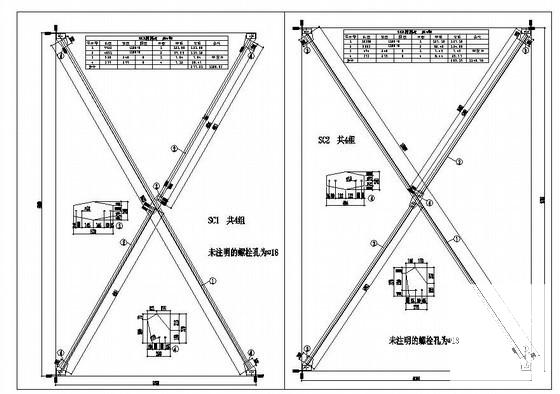 带托架24米跨厂房结构设计方案CAD图纸 - 3