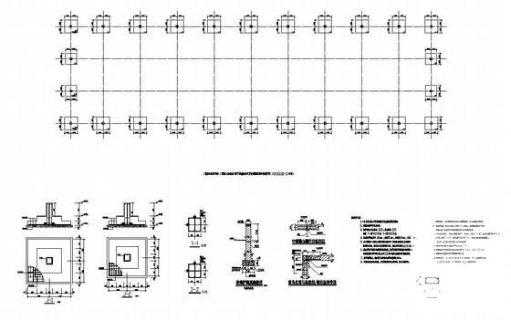 带气楼钢结构厂房结构设计方案图纸(平面布置图) - 1