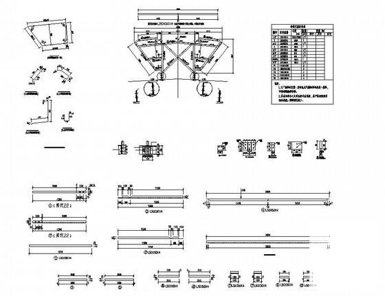21m跨带气楼钢构厂房结构设计图纸(平面布置图) - 4