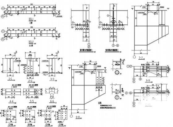 单层32米跨带吊车轻钢厂房结构设计图纸(平面布置图) - 2