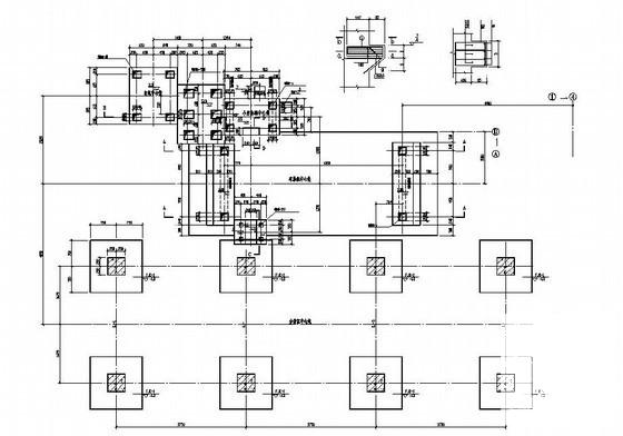 三跨钢结构厂房结构设计CAD图纸（高低跨）(平面布置图) - 2