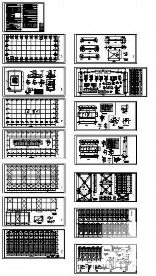 门式刚架厂房结构设计方案图纸(系统布置图) - 1
