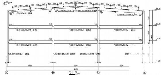 汽车用品厂房结构CAD施工图纸(平面布置图) - 3