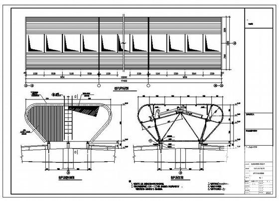 厂房球形气楼钢结构设计方案CAD图纸(平面布置图) - 1