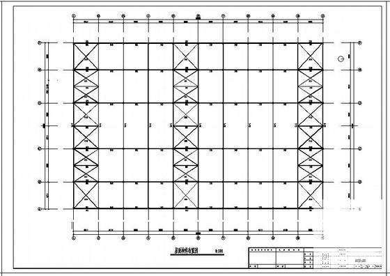 带吊车门式刚架厂房结构设计图纸(基础平面图) - 4