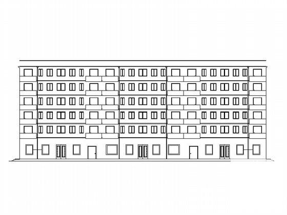 6层商住楼建筑施工CAD图纸 - 1