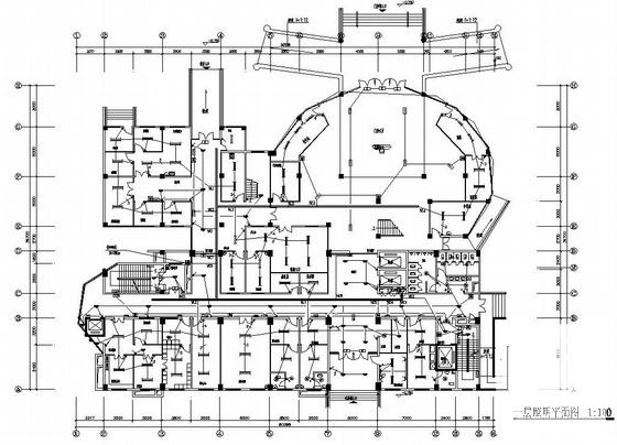 医院11层综合楼电气设计CAD施工图纸(消防联动控制系统) - 1