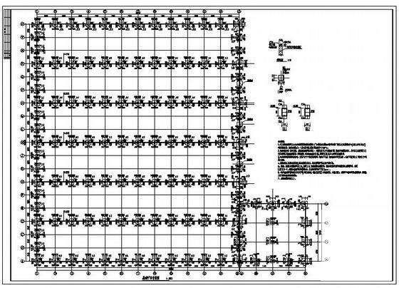 门式刚架厂房结构设计方案图纸(平面布置图) - 2