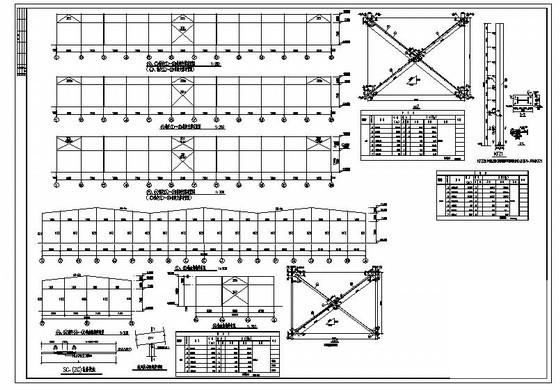 门式刚架厂房结构设计方案图纸(平面布置图) - 4