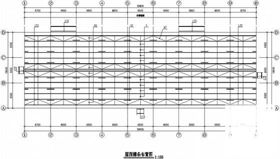 工业园带夹层厂房门式刚架厂房结构设计方案CAD图纸 - 2