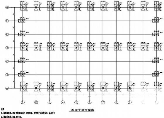 41米跨带吊车门式刚架厂房结构设计图纸(平面布置图) - 2