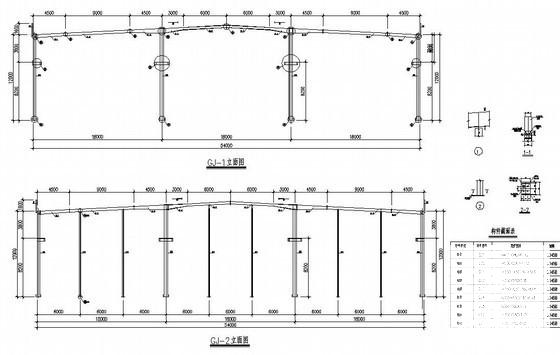 钢结构新建厂房及办公楼结构设计方案CAD图纸 - 3