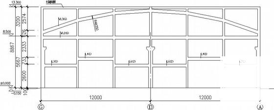 24米跨混凝土柱钢管屋盖厂房CAD施工图纸(基础平面图) - 3