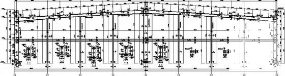 局部两层双跨双坡门式刚架厂房CAD施工图纸 - 3