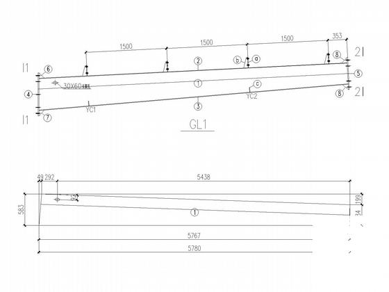 530米长，72米宽门式刚架厂房CAD施工图纸(建施、结施)(钢结构设计说明) - 4