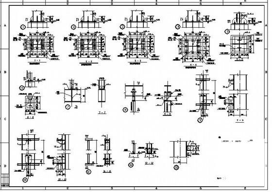 两层钢框架厂房结构设计方案CAD图纸 - 4
