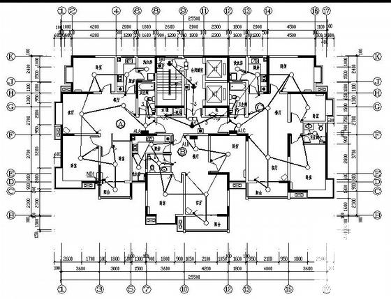 小区18层住宅楼电气CAD施工图纸(火灾自动报警系统) - 1